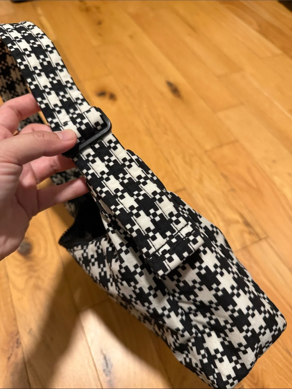 🐼 Baggu digital pixle gingham nylon mini shoulder bag